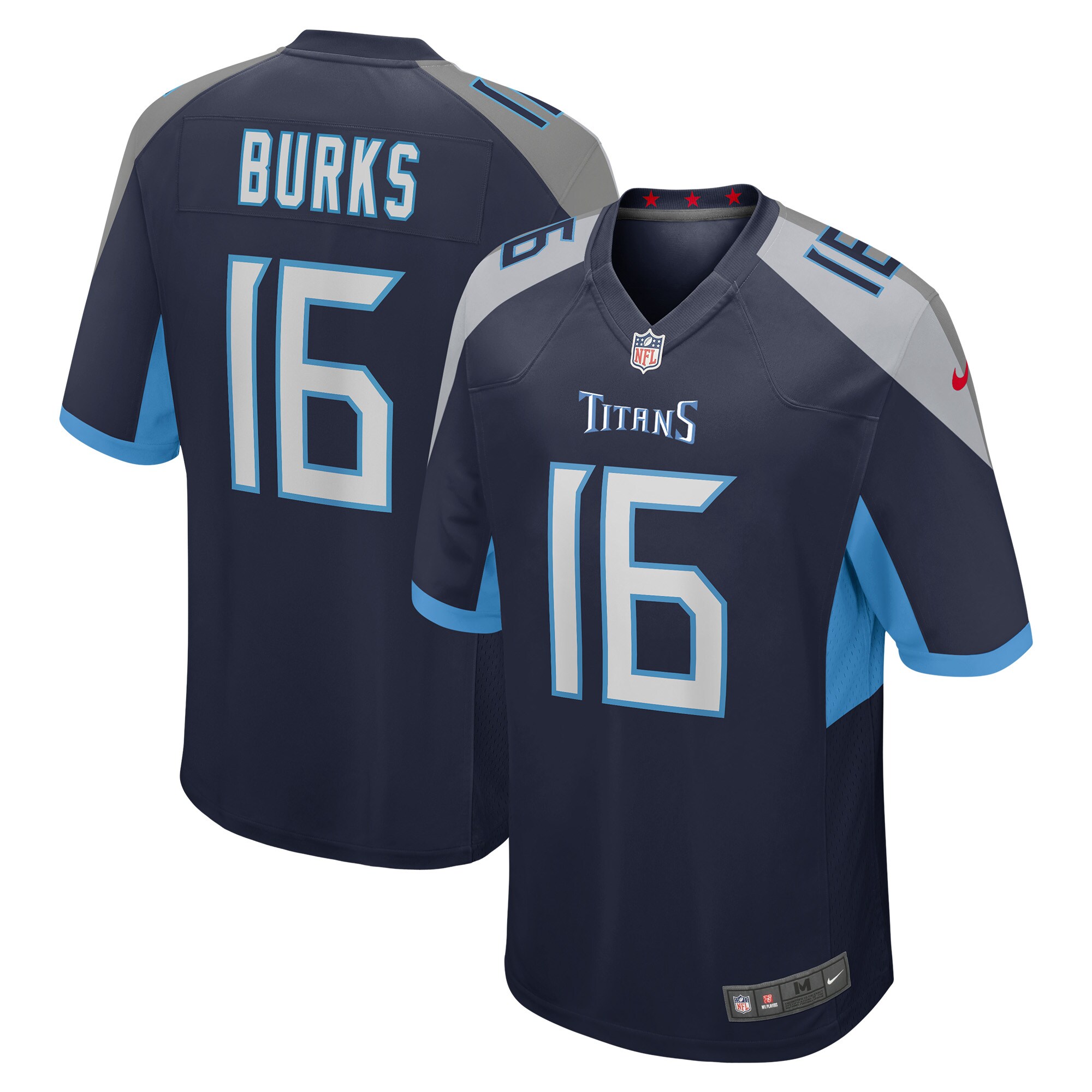 Treylon Burks Tennessee Titans Player Game Jersey – Navy