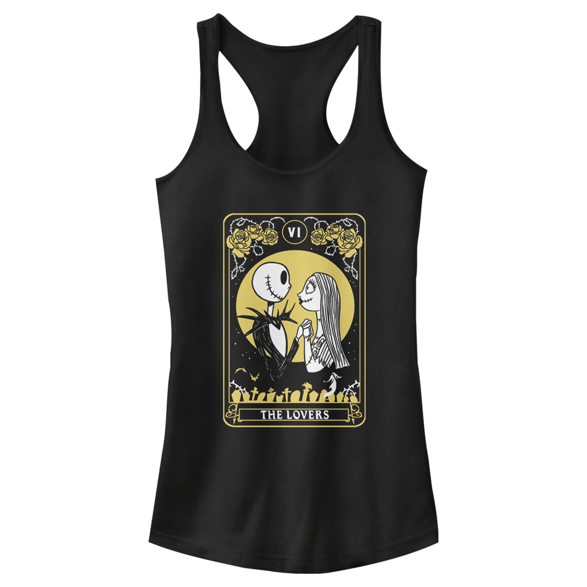 Junior’S The Nightmare Before Christmas The Lovers Tarot Card Racerback Tank Top