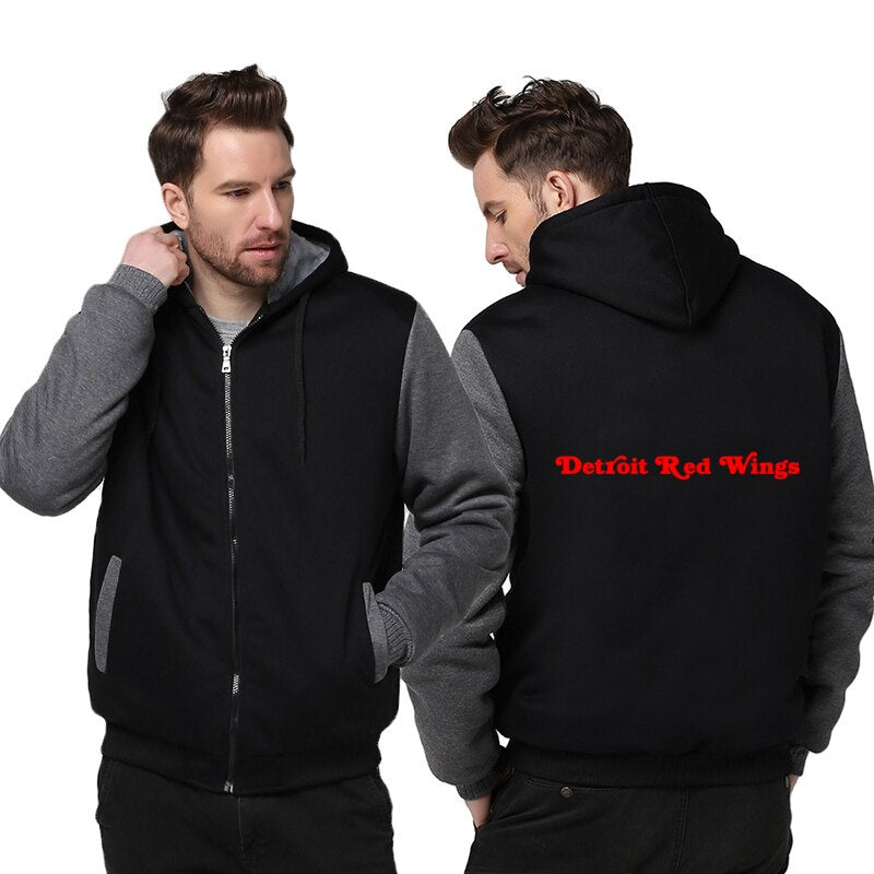 Detroit Red Wings Printing Fleece Hoodies Jacket