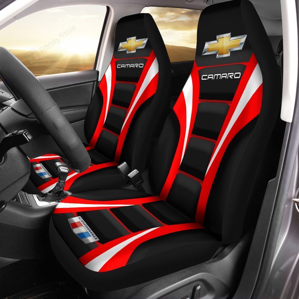 CHEVROLET CAMARO CAR SEAT COVER (SET OF 2) VER1 (RED)