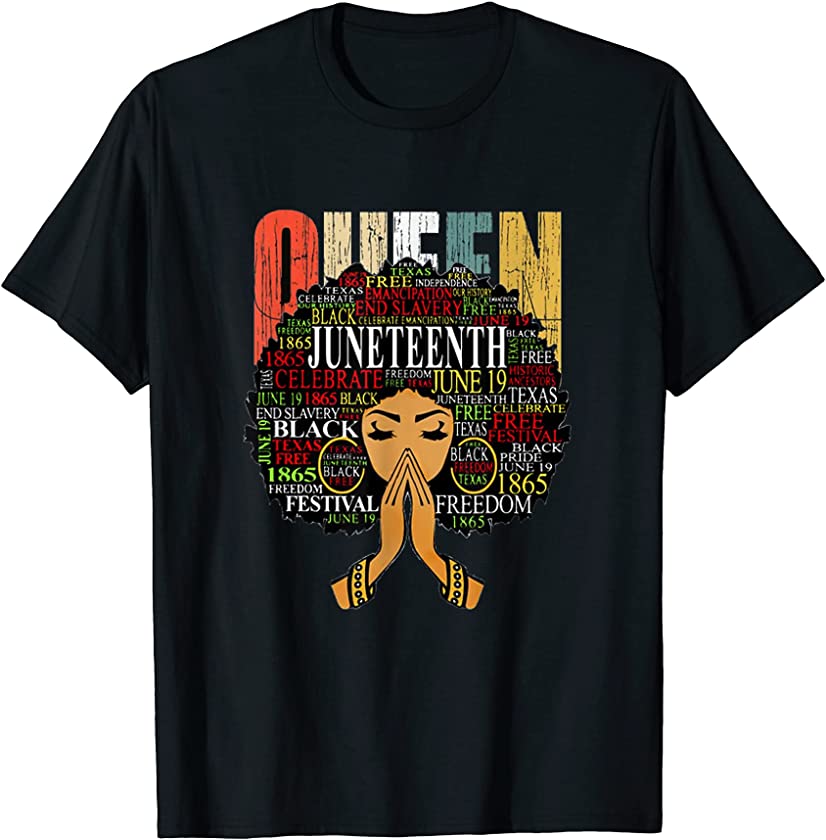 Juneteenth Is My Independence Day Black Queen Black Girl T-Shirt