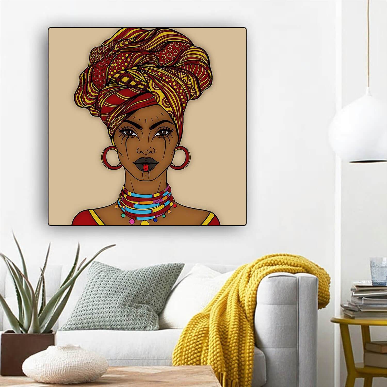 African American Canvas Art Cute Afro American Girl Black History Artwork Afrocentric Home Decor Ideas BPS63523