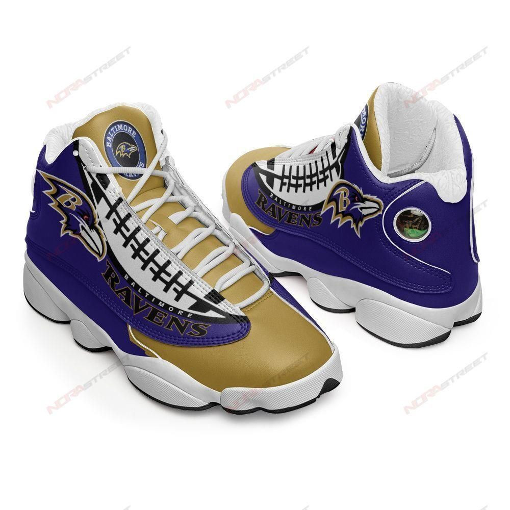 Baltimore Ravens Air Jordan 13 Shoes Sport V187 Sneakers