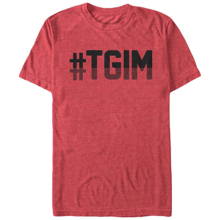 CHIN UP Men’s Hashtag TGIM  T Shirt Red Heather