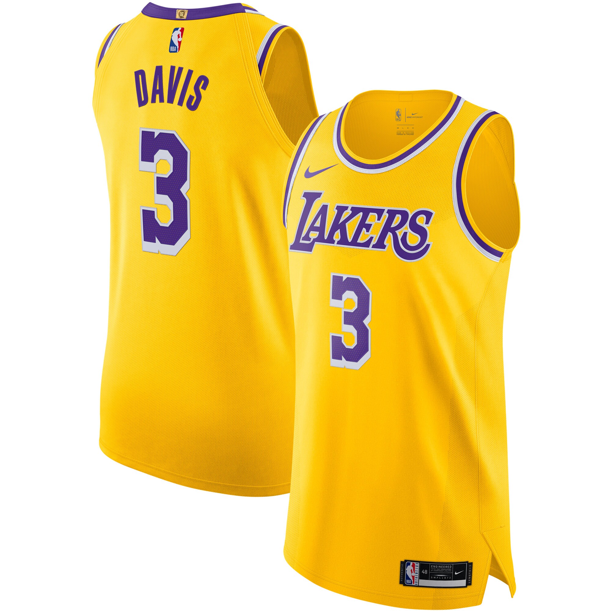 Anthony Davis Los Angeles Lakers Authentic Jersey – Association Edition – Gold