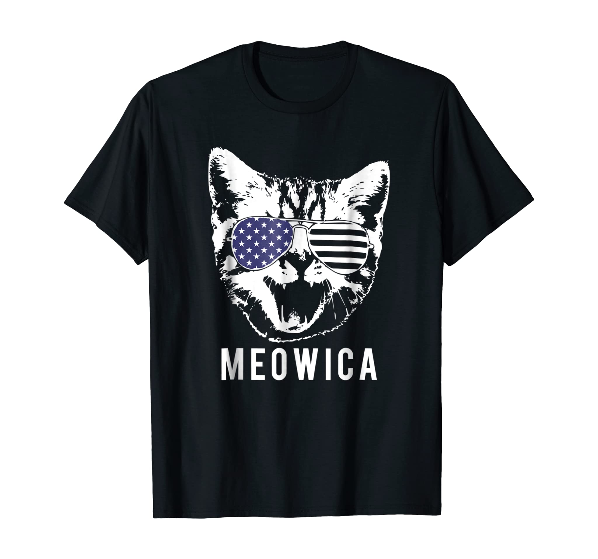 “Meowica” Funny Patriotic Cat 4th of July T-shirt