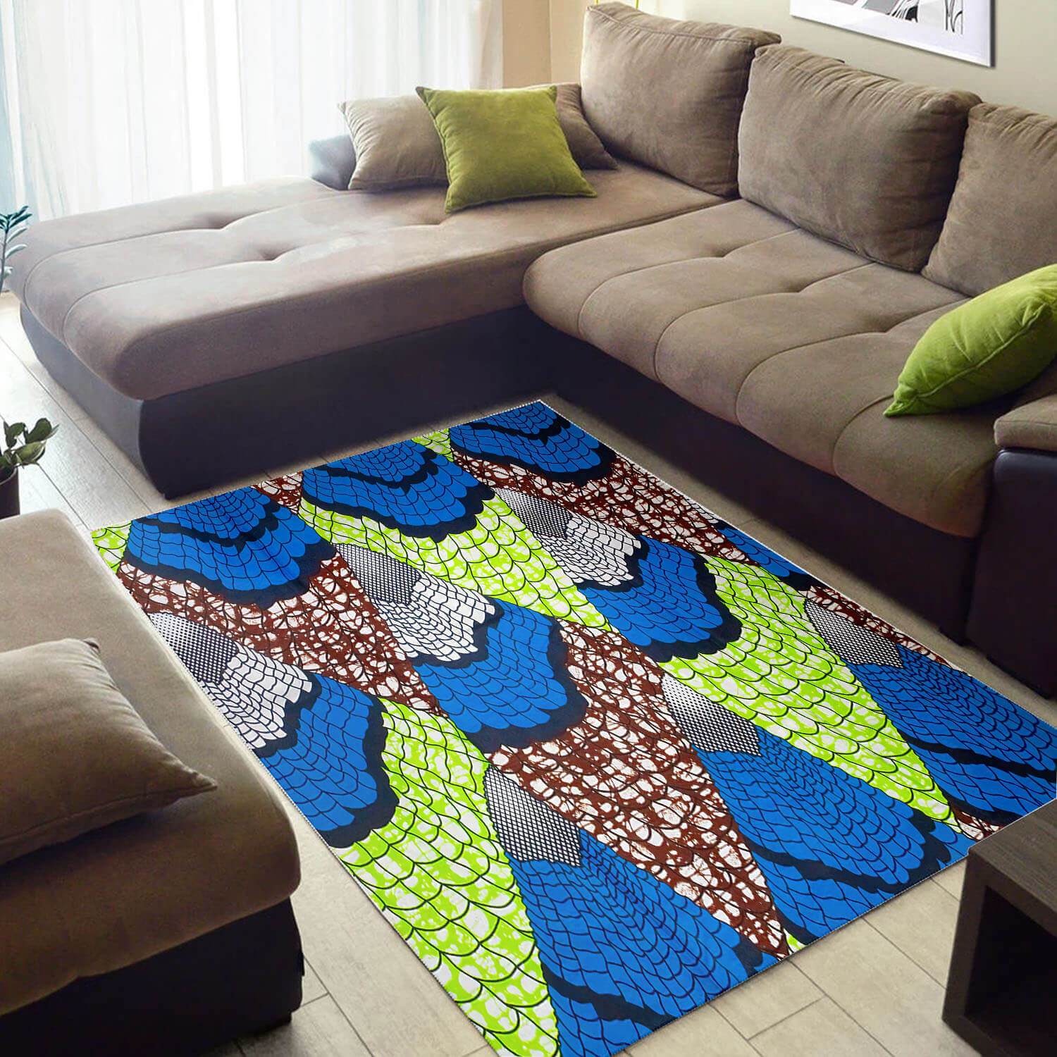 Trendy African American Rug Colorful Afrocentric Pattern Art African Style Floor Rugs African Inspired Living Room BPS3343