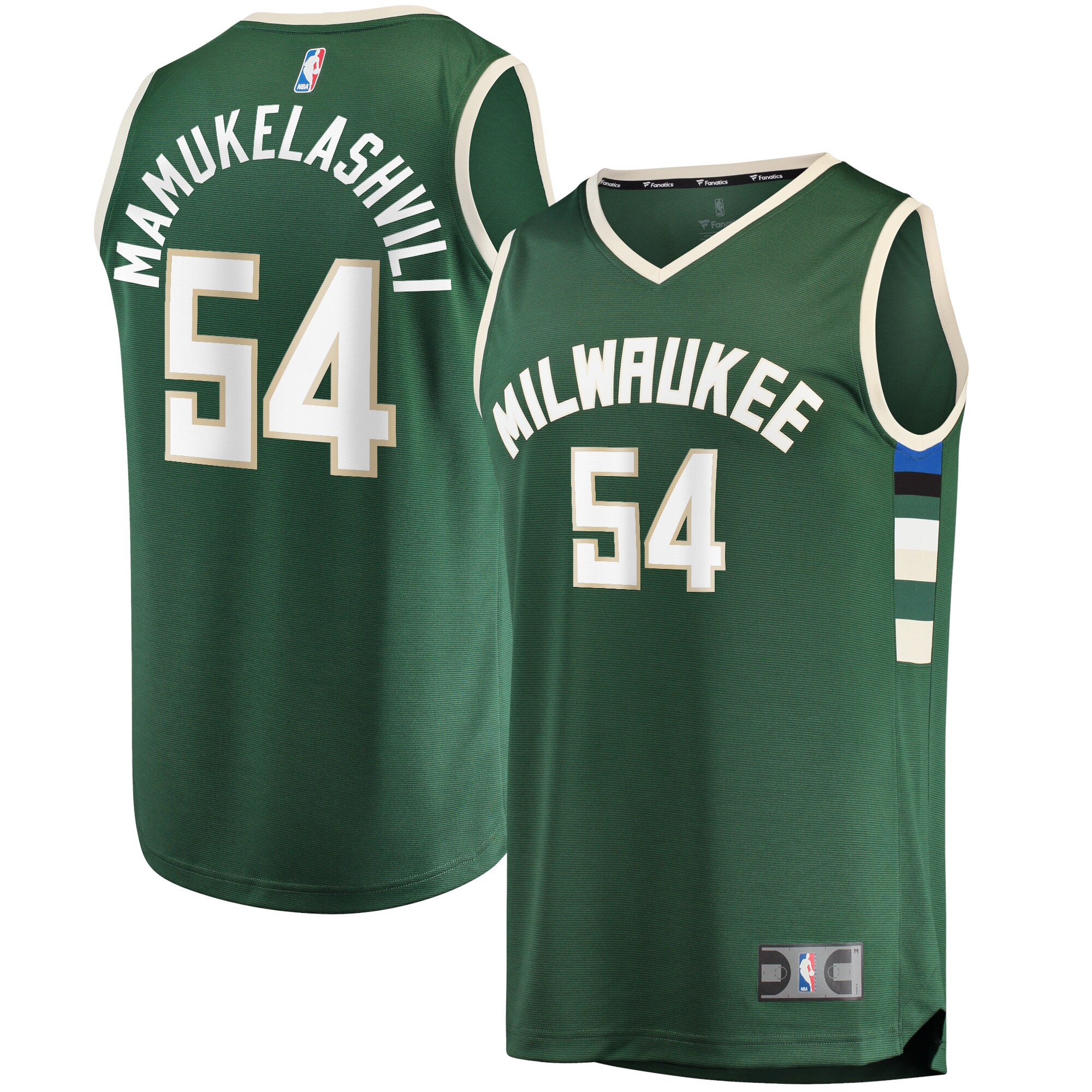 Sandro Mamukelashvili Milwaukee Bucks 2021/22 Fast Break Jersey – Icon Edition – Hunter Green