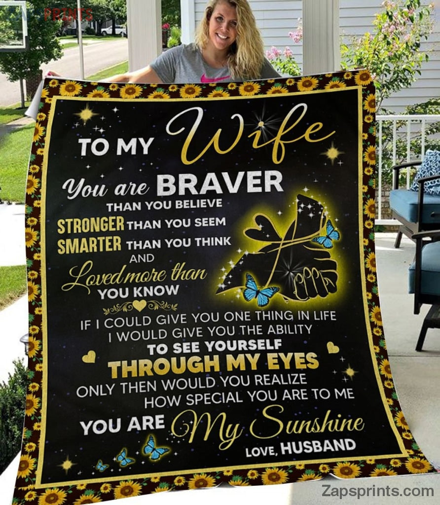 Gift For Wife – To My Wife – Butterfly – Through My Eyes – Blanket