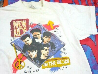 Vintage 1989 1990 Nkotb New  On The Block Shirt (s) Aop Backstreet Nsync Vtg 1863