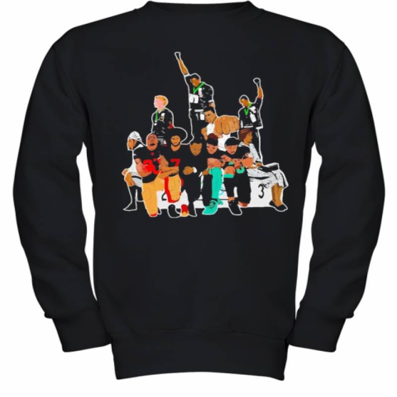 Colin Kaepernick 1968 Olympics Black Power Peaceful Protest Football Youth Sweatshirt