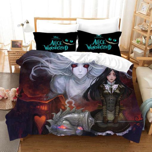 Alice In Wonderland 25 Duvet Cover Pillowcase Home Decor 3D Bedding Set