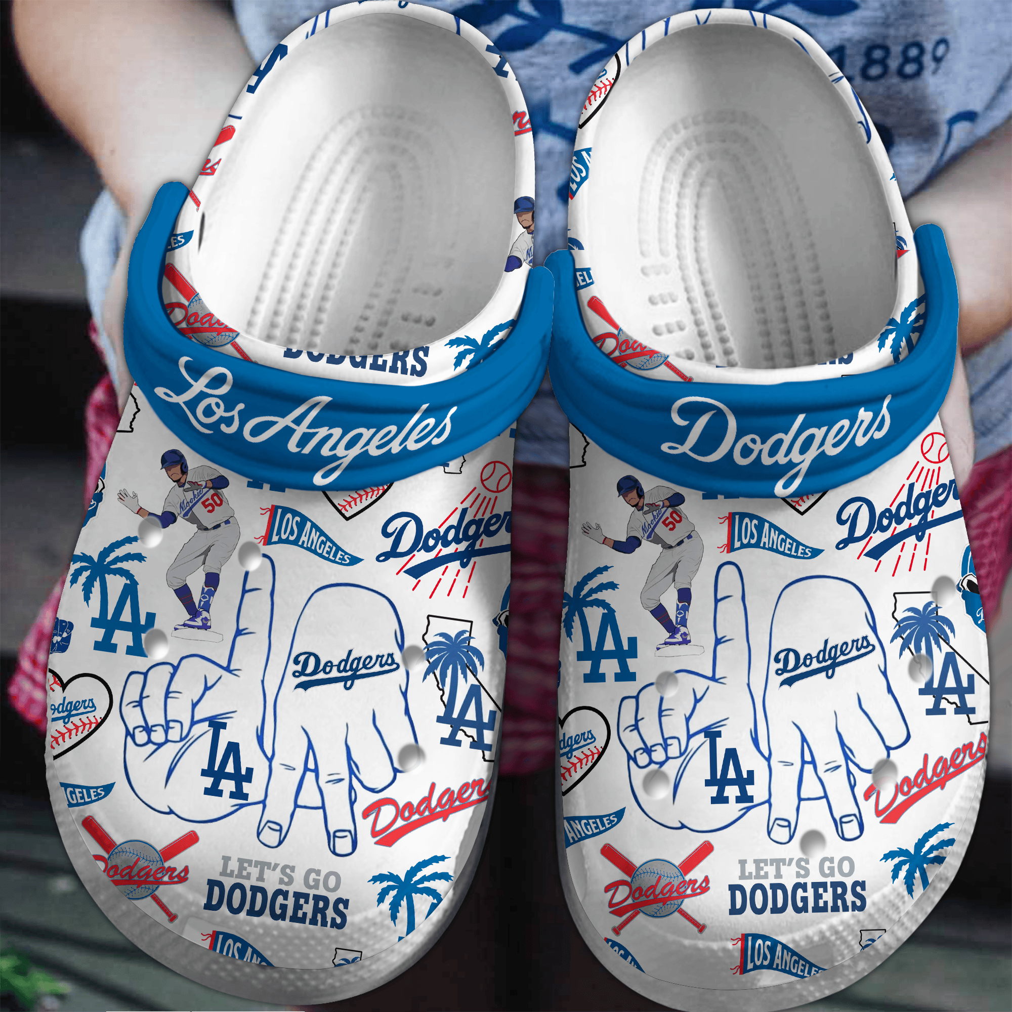 Los Angeles Dodgers Baseball MLB Sport Crocss Crocband Clogs Shoes Comfortable For Men Women and Kids