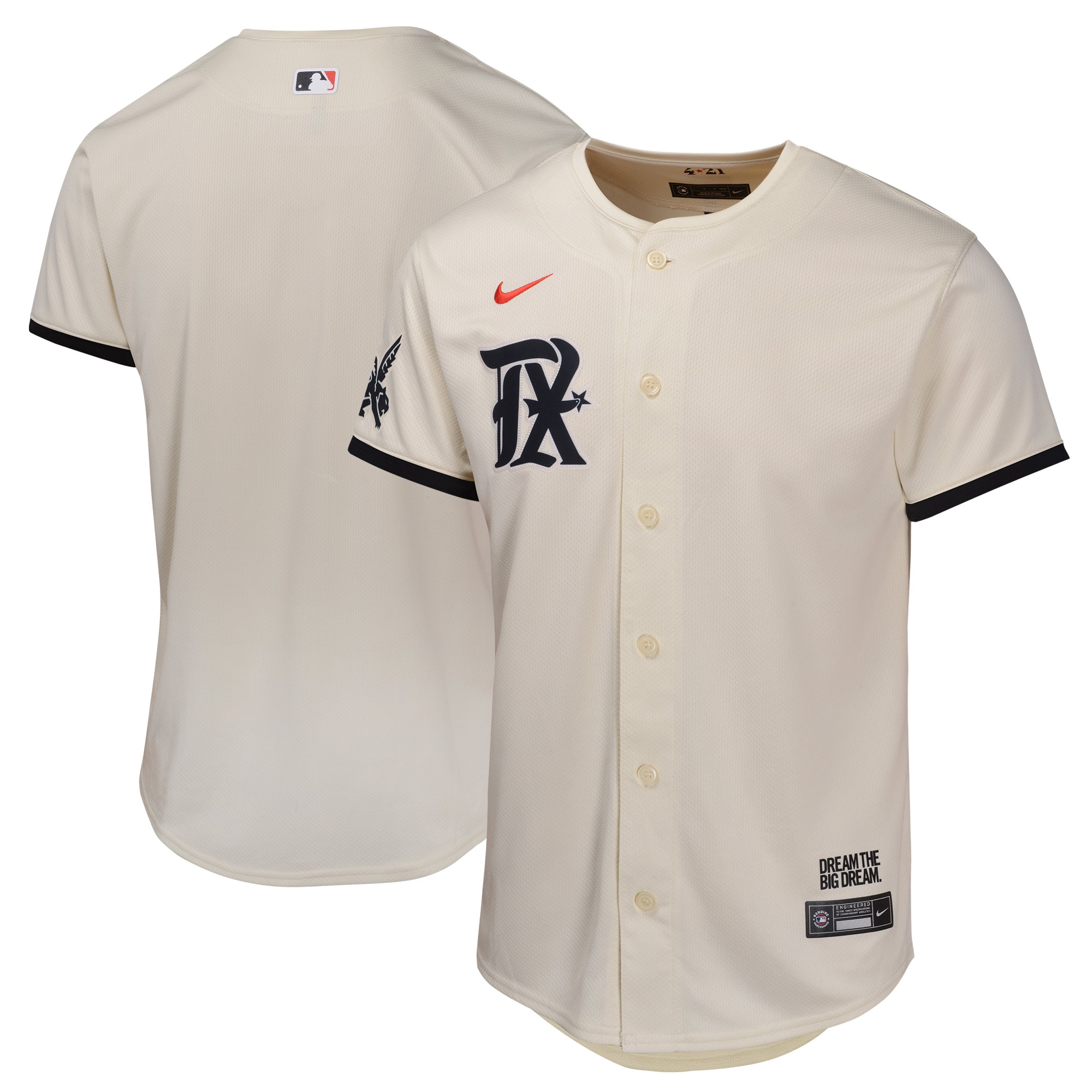 Texas Rangers Youth City Connect Limited Jersey – Natural