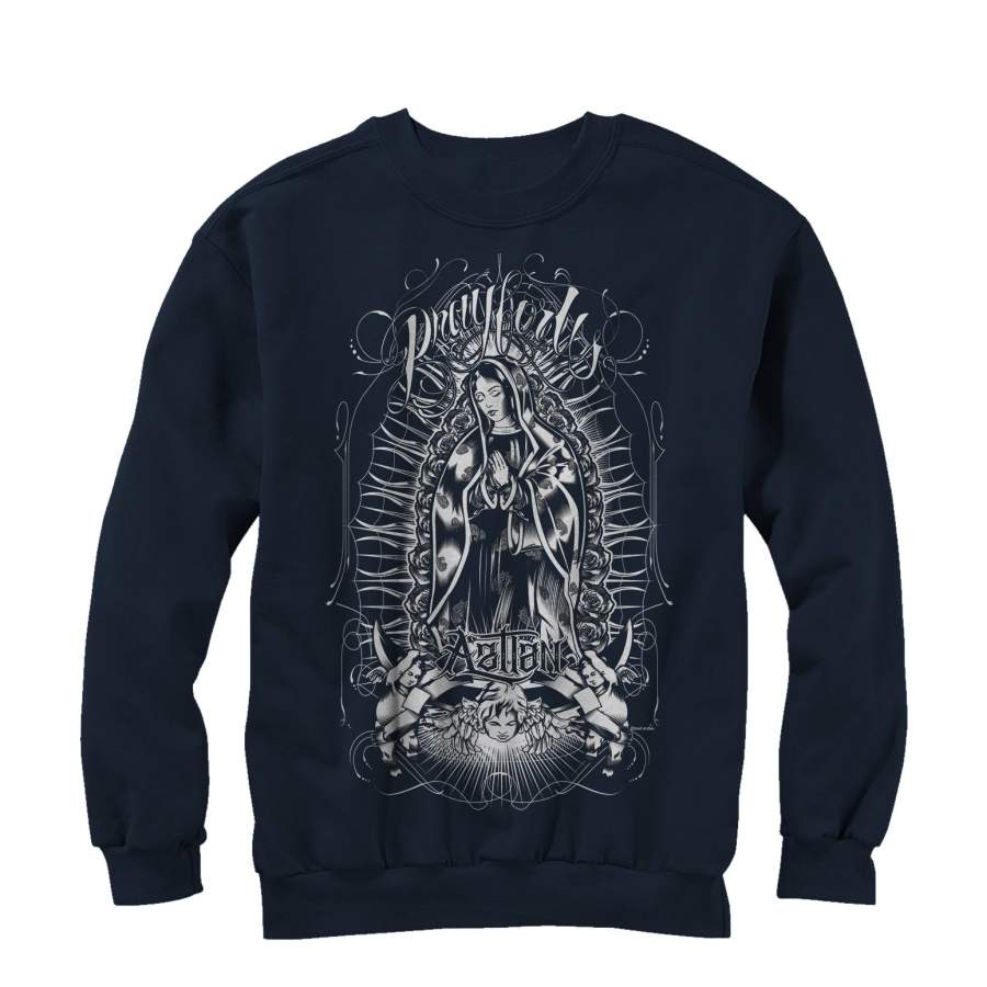 Aztlan Men’s Ruegue Para Nosostros  Sweatshirt Navy Blue