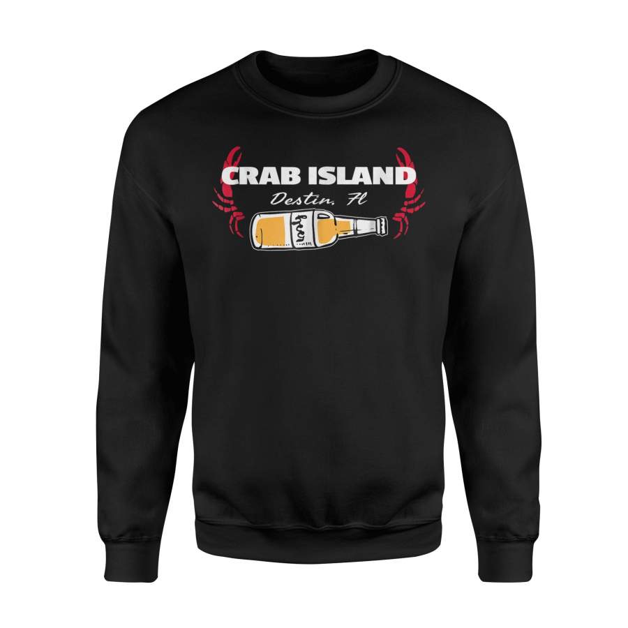 Crab Island Destin Souvenir Party Crab Legs Beer Sweatshirt