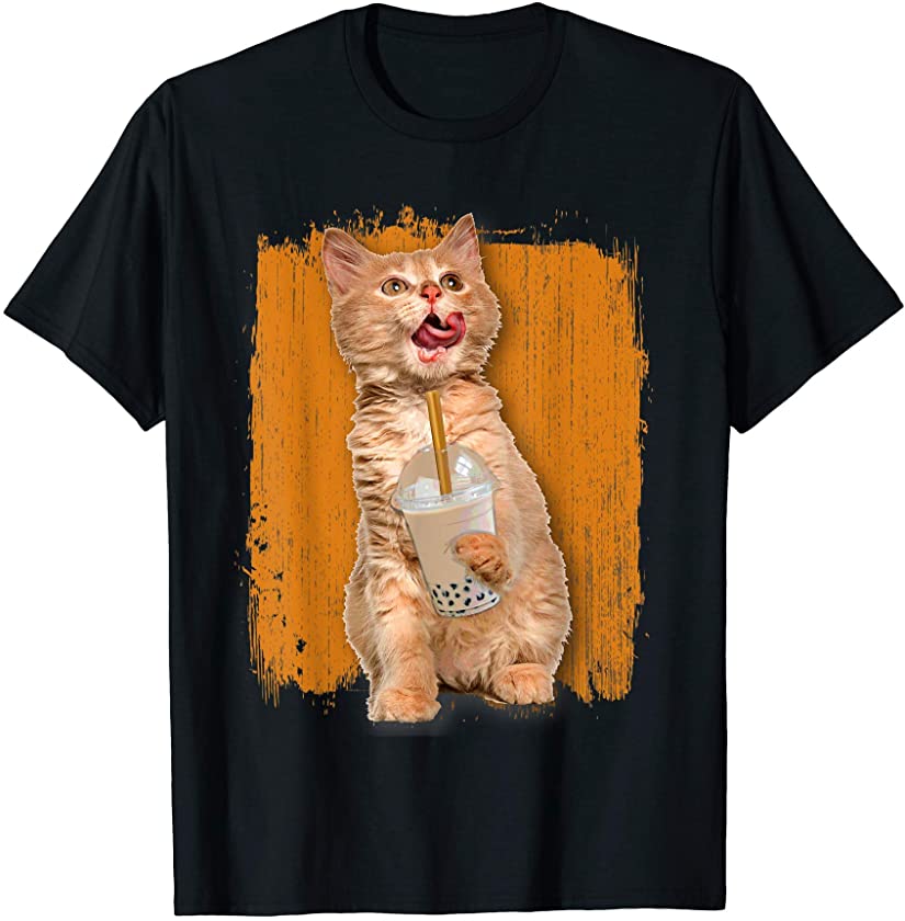 Bobbe Tea Beverage Kitten Cats Claw Pets Meow Top Cat Breed T-Shirt