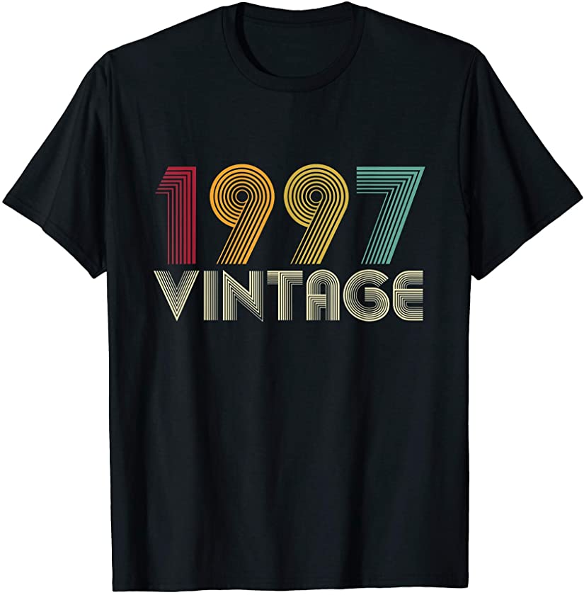 24th Birthday Gift 24 Years Old Men Women Retro Vintage 1997 T-Shirt