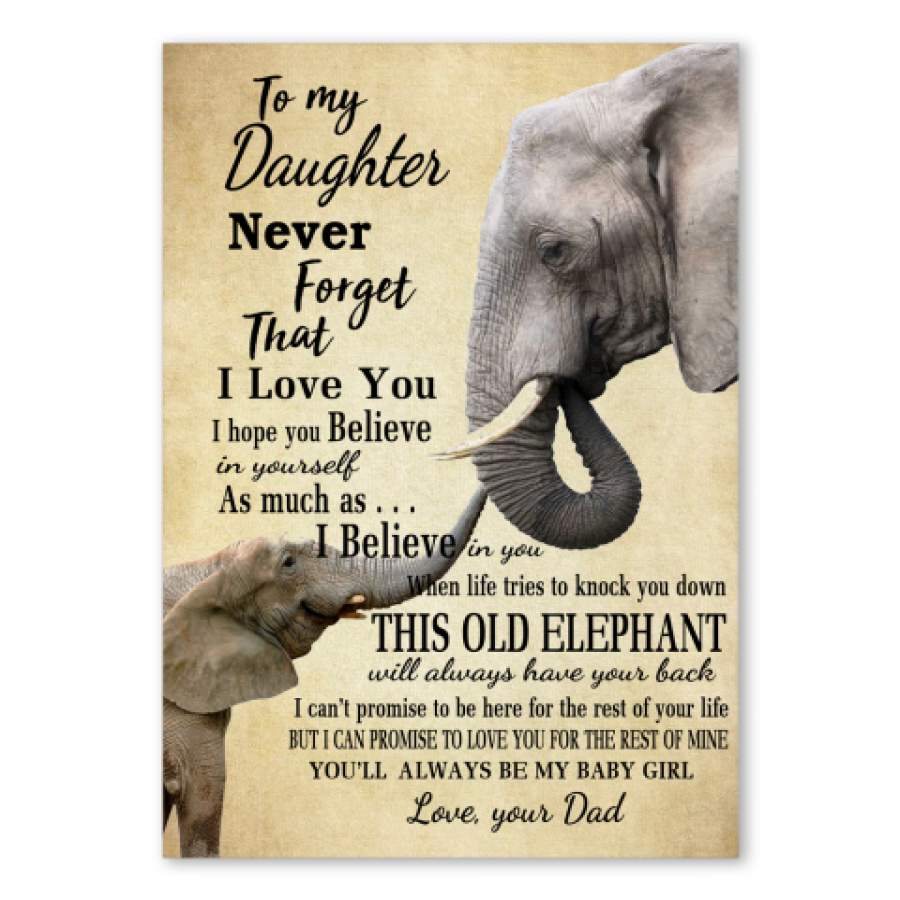 NMT2112 – Family – To my Daughter – Elephants Love – Poster