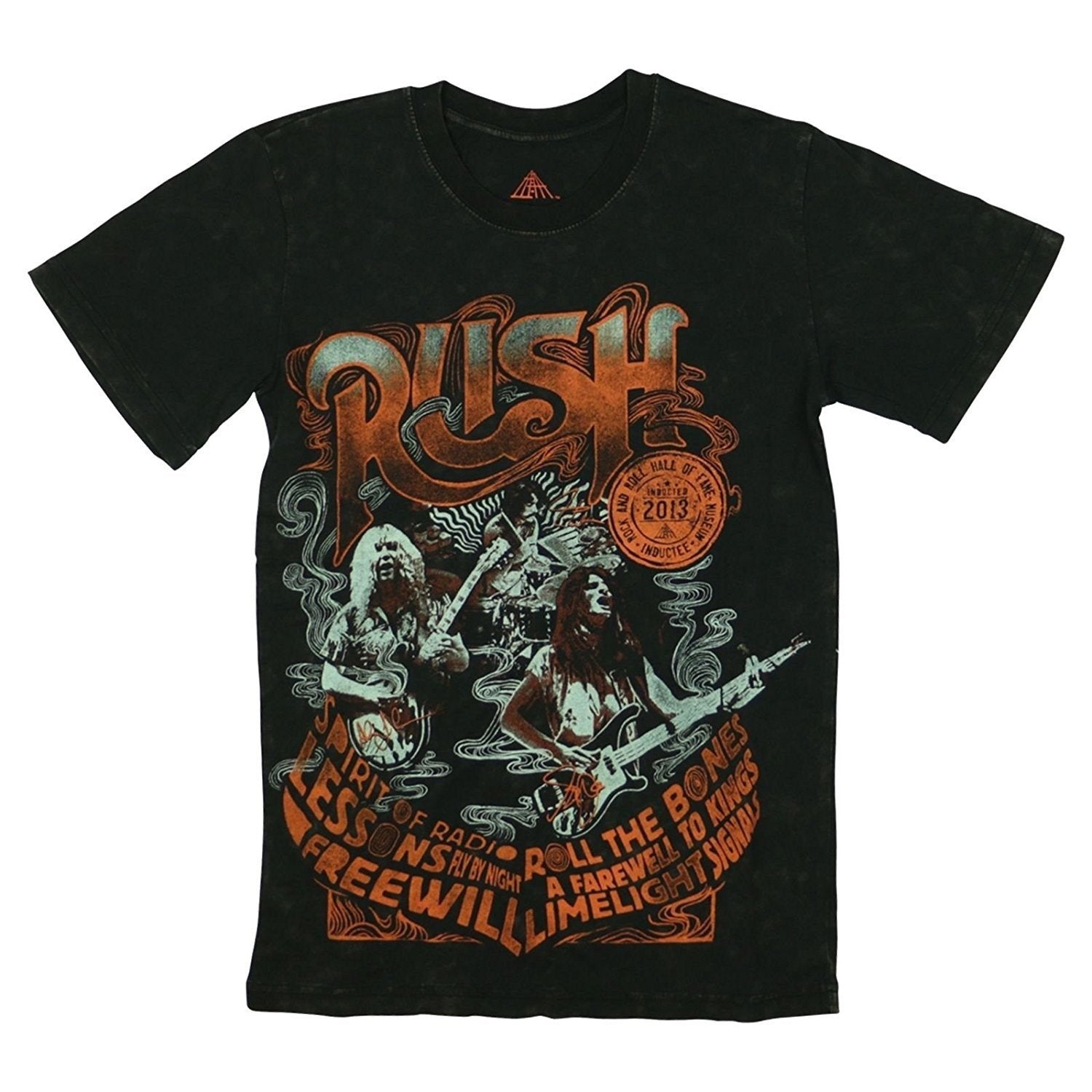 Rock And Roll Hall Of Fame Rush Tee Shirt Charcoal Cause Loose T-Shirt