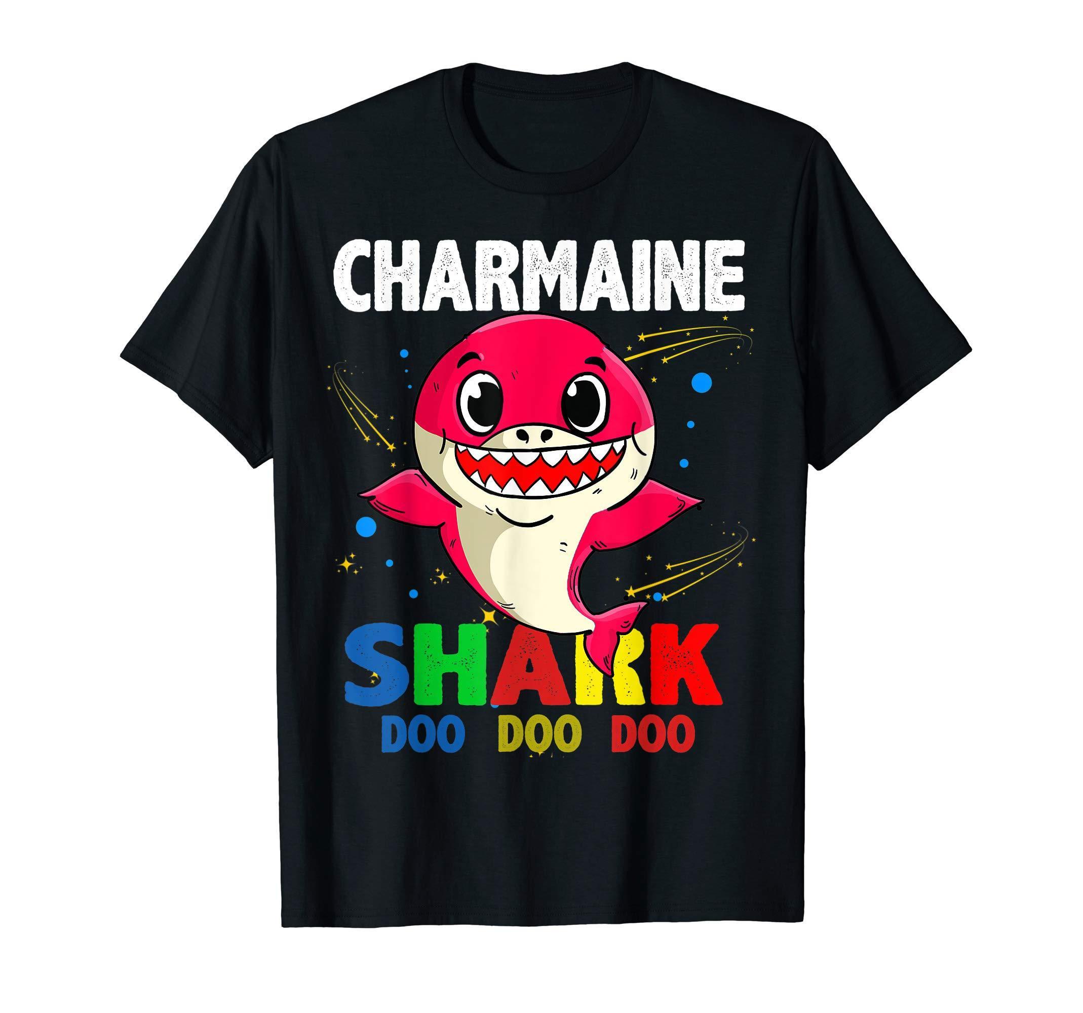 Custom Name Charmaine Shark Doo Doo Doo Shark Funny T Shirt