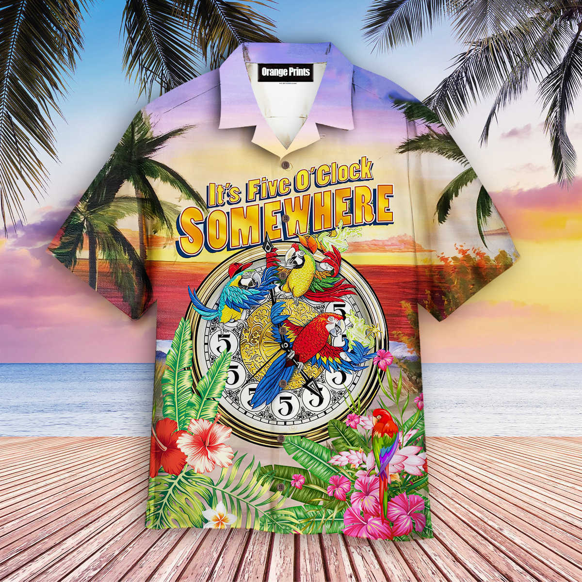 Parrot 5 Somewhere Hawaii Shirt For Men And Women Ha57752