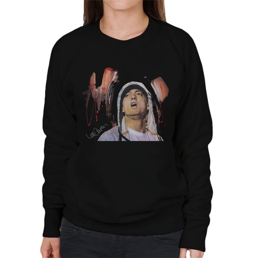 Sidney Maurer Original Portrait Of Eminem Women’s Sweatshirt