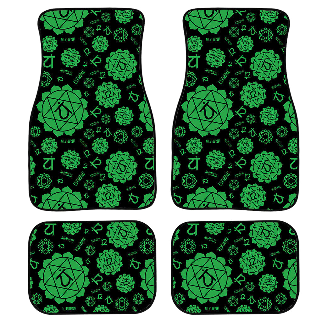 Anahata Chakra Pattern Print Front And Back Car Floor Mats, Front Car Mat