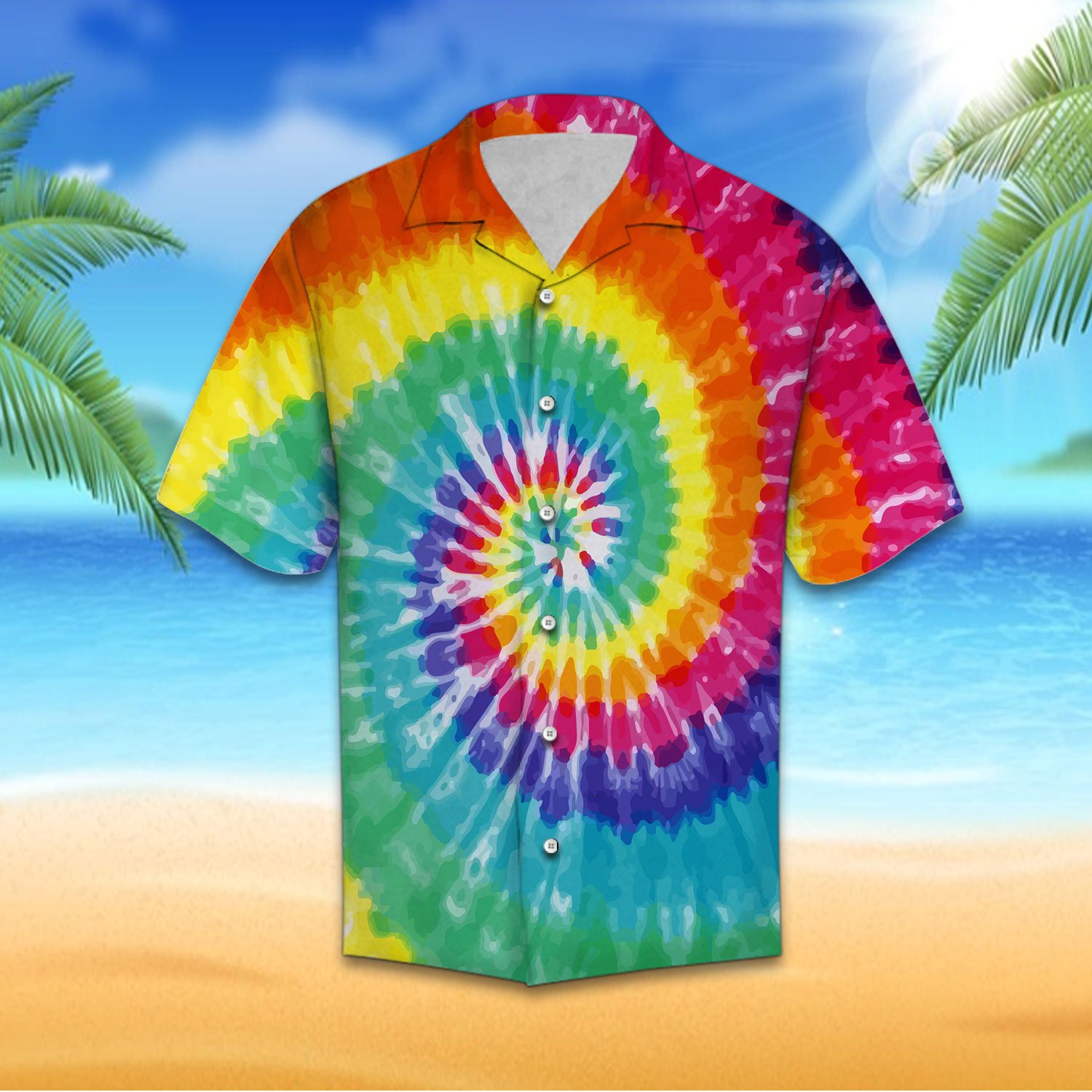 Awesome Tie Dye – Hawaiian Shirt