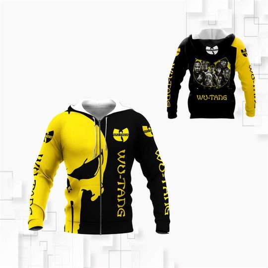 Punisher Skull Wu-Tang Clan 3D All Over Printed Hoodie