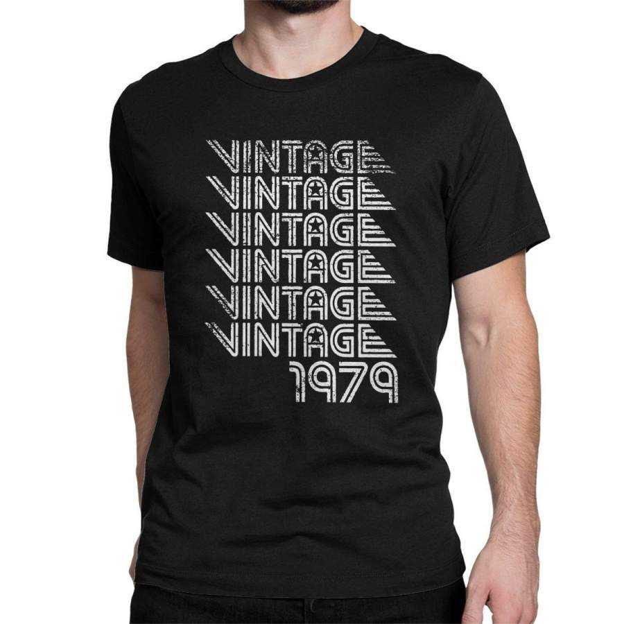 40Th Birthday Gifts Graphic T-Shirt 1979 Vintage Retro Graphic Tops Tees For Men