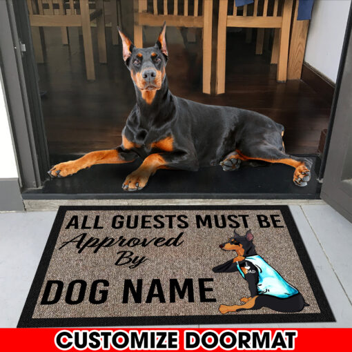 Doberman I Love  Dad-Mat3 Custom Doormat All Over Printed