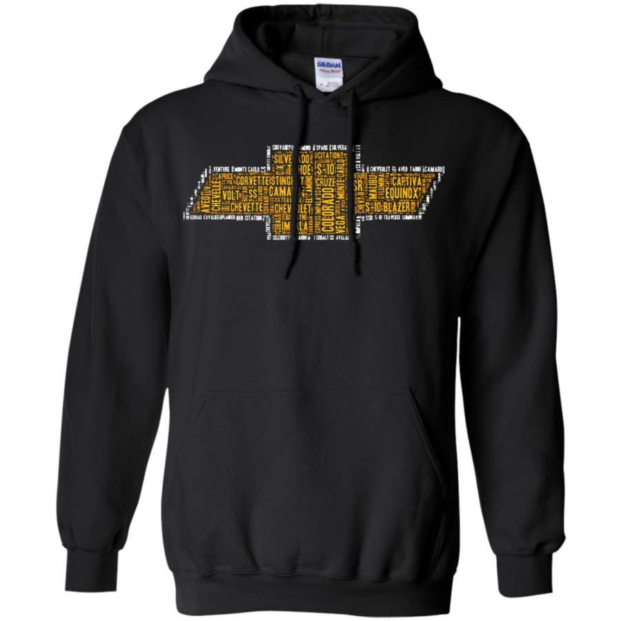 AGR Chevrolet Logo All Car Series Model Names Puzzle Hoodie