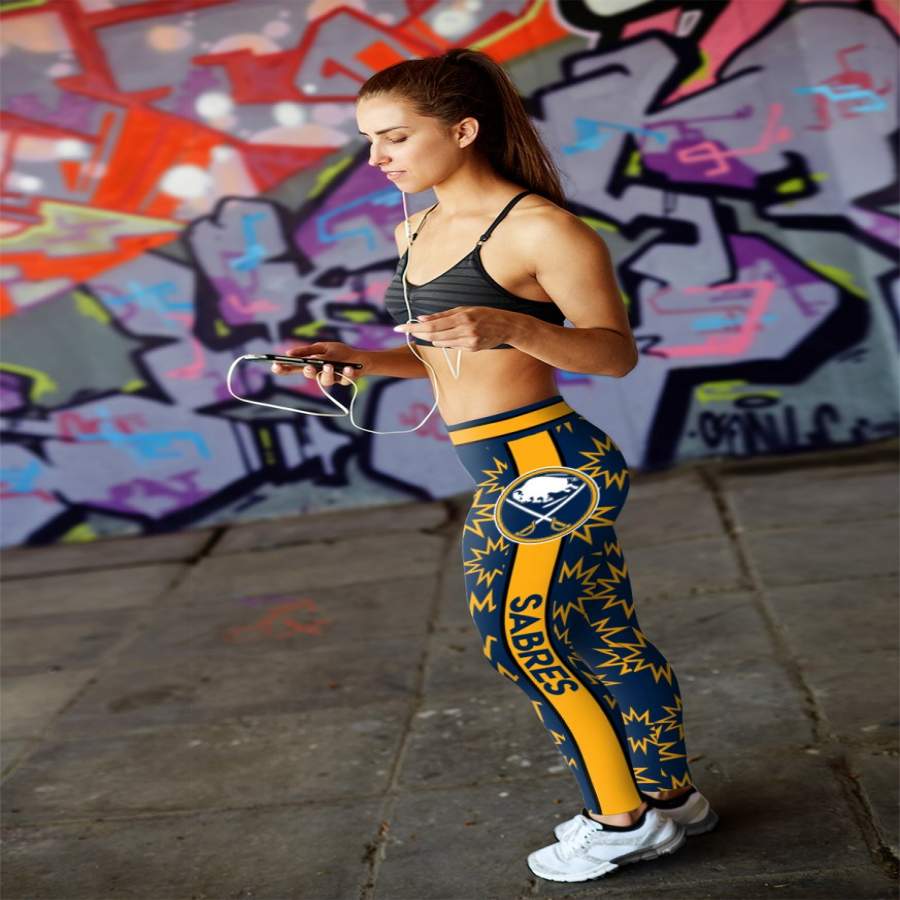 Dizzy Motion Zig Zag Buffalo Sabres Leggings