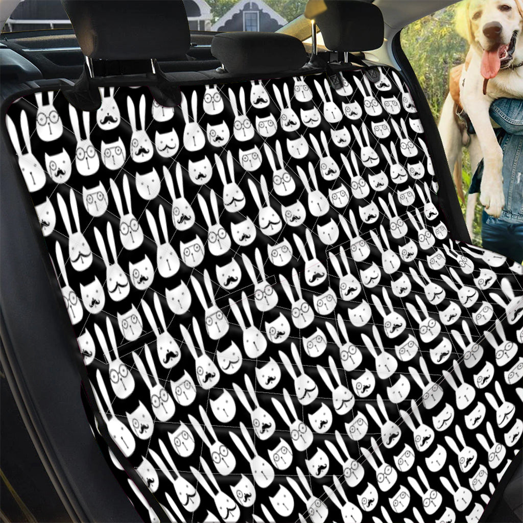 Rabbit And Cat Pattern Print Pet Car Back Seat Cover