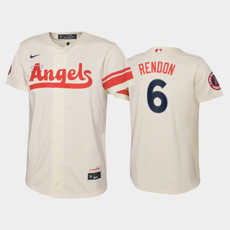 2022-23 City Connect Youth Los Angeles Angels Anthony Rendon 6 Anthony Rendon Jersey – Cream