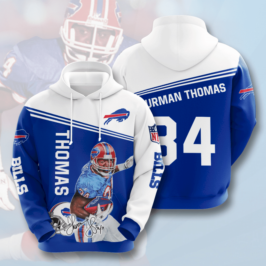 Buffalo Bills Thurman Thomas 34 Ipq2305  32 Unisex 3D Hoodie Gift For Fans