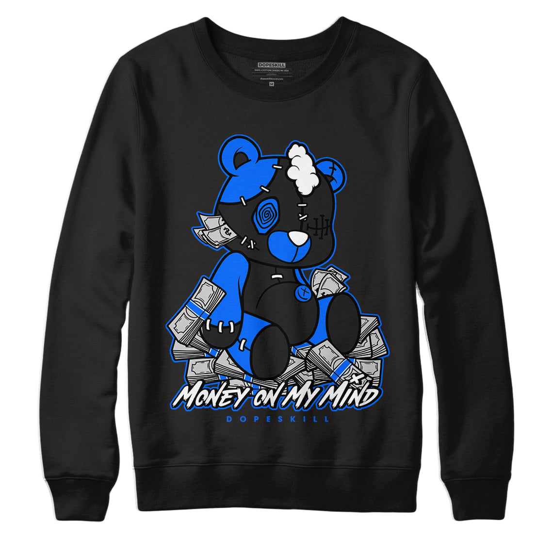 Yz 350 Boost V2 Dazzling Blue Dopeskill Sweatshirt Momm Bear Graphic