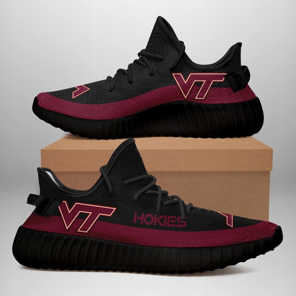 Virginia Tech Hokies Unisex Sneaker Football Custom Shoes Virginia Tech Hokies Yeezy Boost 350