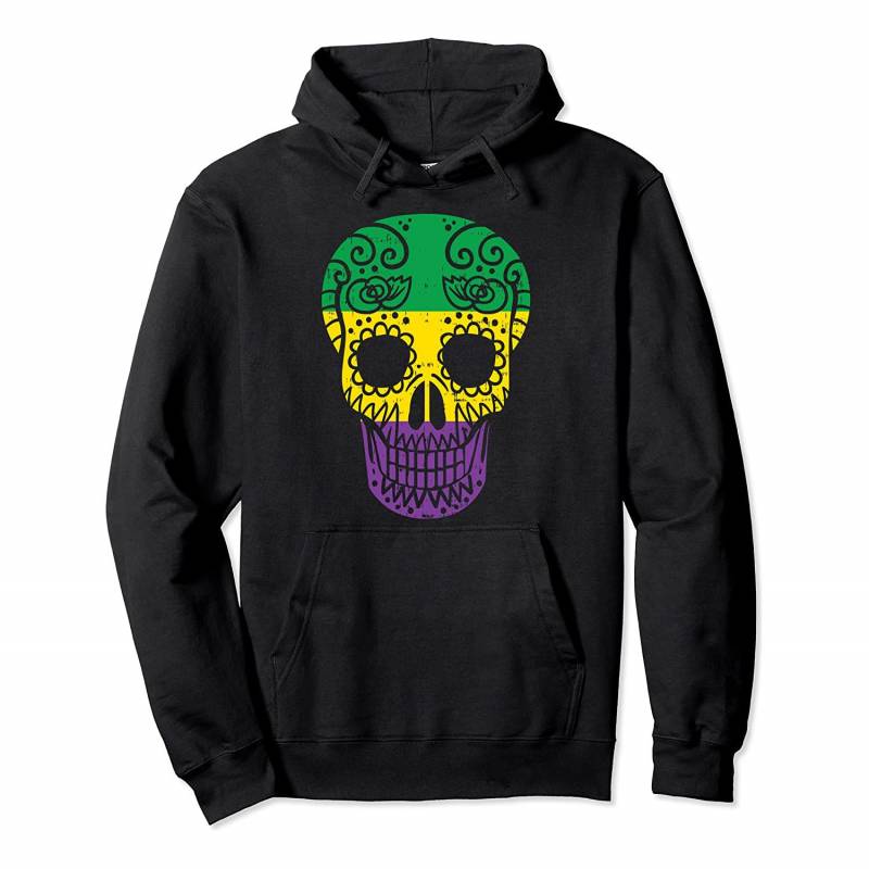 Sugar Skull Dia De Los Muertos Mardi Gras Carnival Mexican Pullover Hoodie, T Shirt, Sweatshirt