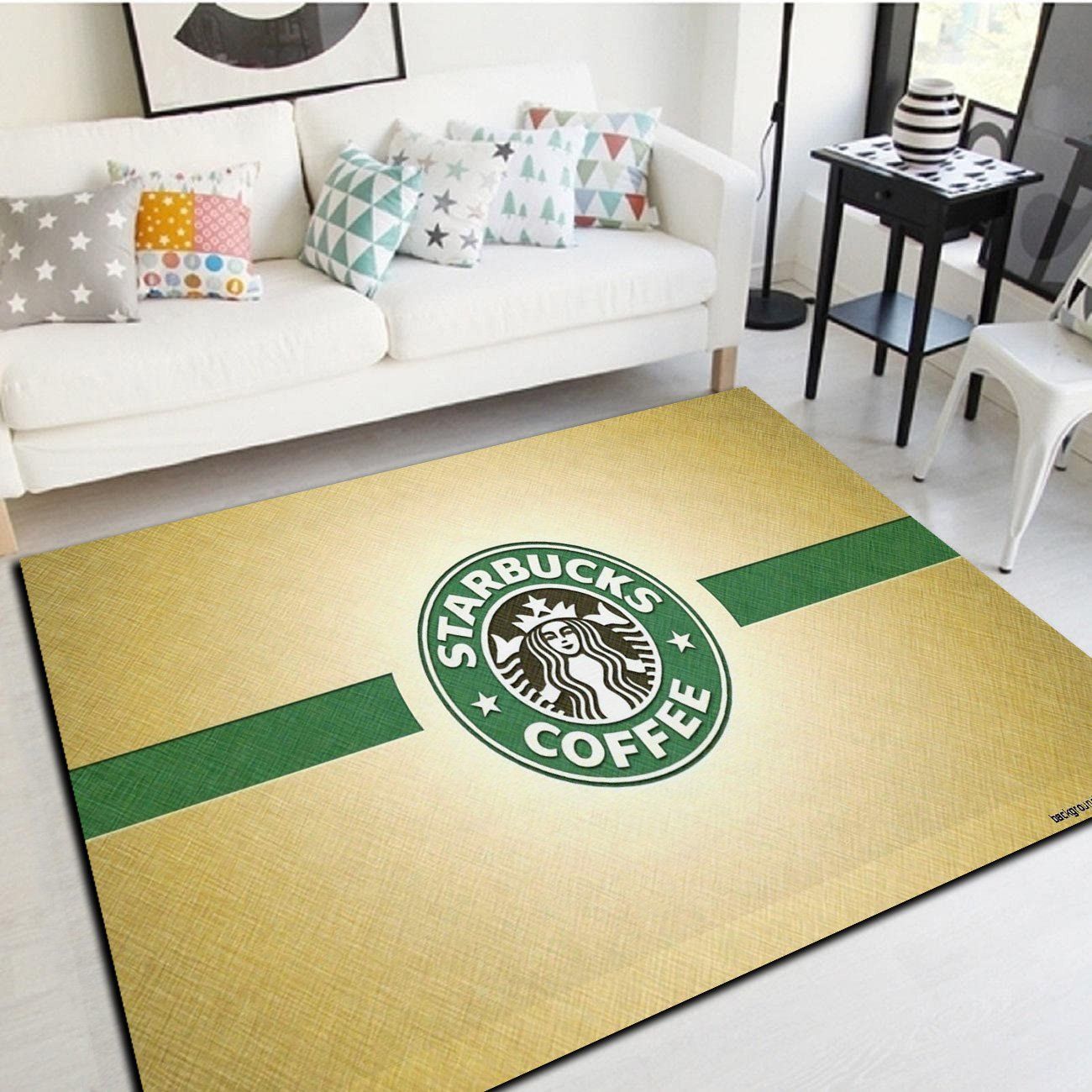 Starbucks Logo Area Rugs, Living Room Bedroom Carpet, Home Floor Decor