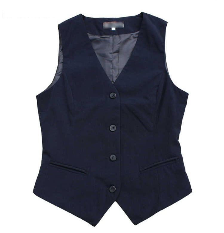 2022 New Women Elegant OL Waistcoat Vest Gilet V-Neck Business Career Ladies Tops Office Formal Work Wear Outerwear alx