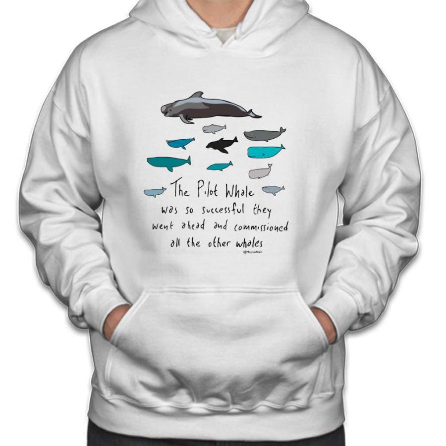 Pilot Whales Cartoon Hoodie