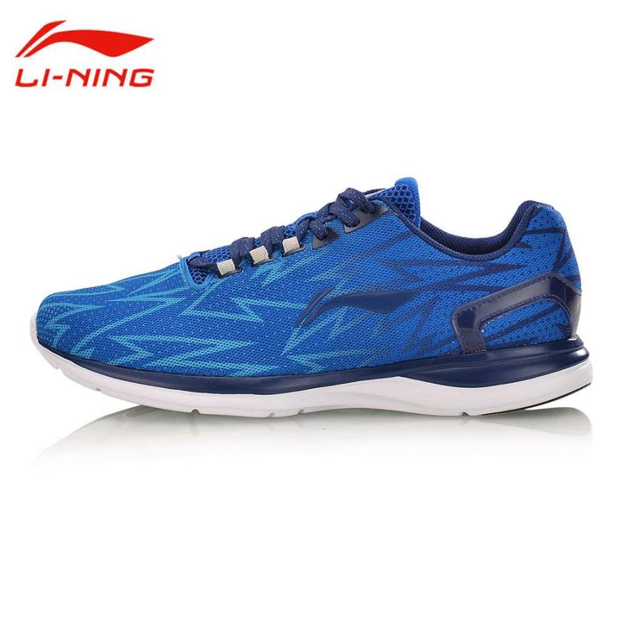 Li Ning Men’s Light Running Shoes Breathable Fabric Uppers Cushion Sneakers LINING Summer Sports Cool Running Shoes ARBM021