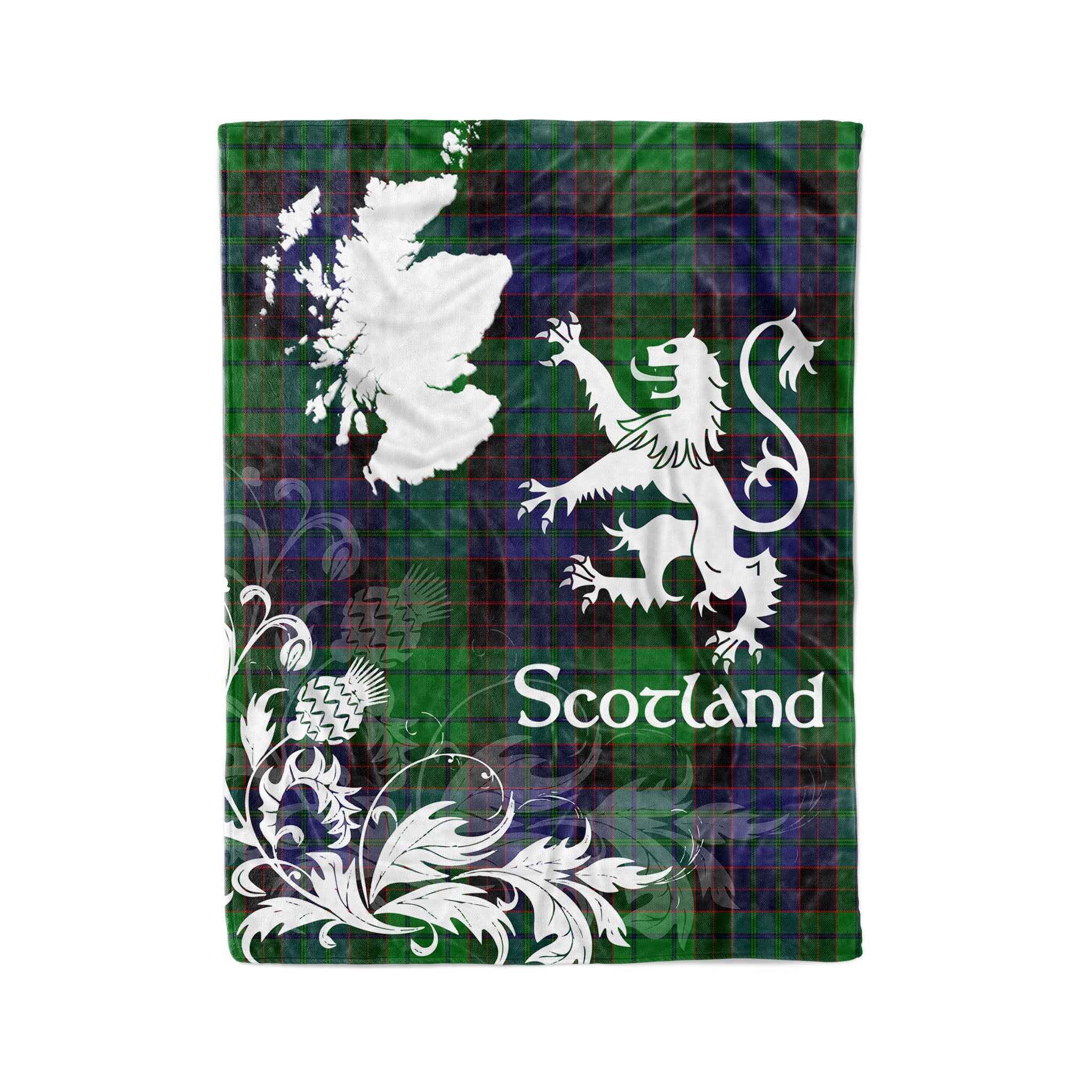 Tartan Plaid Fleece Blanket Tartan Blanket Thistle And Lion Scottish Clan Stewart Old Modern Plaid Blanket