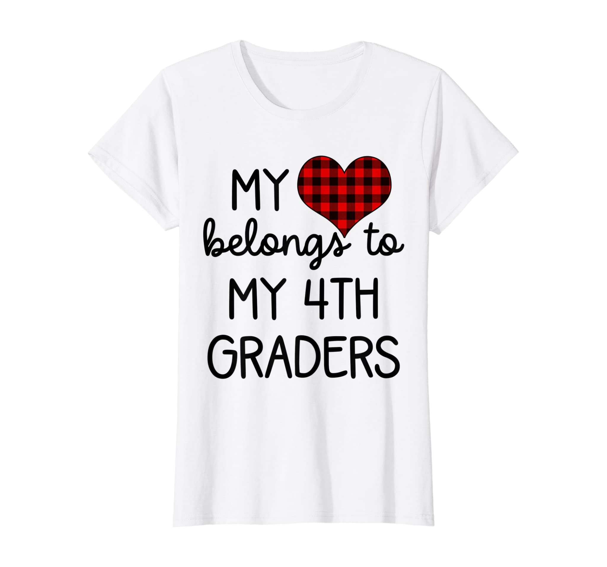 Womens Cute Sweet Valentines Day Gift Idea for 4th Grade Teacher T-Shirt