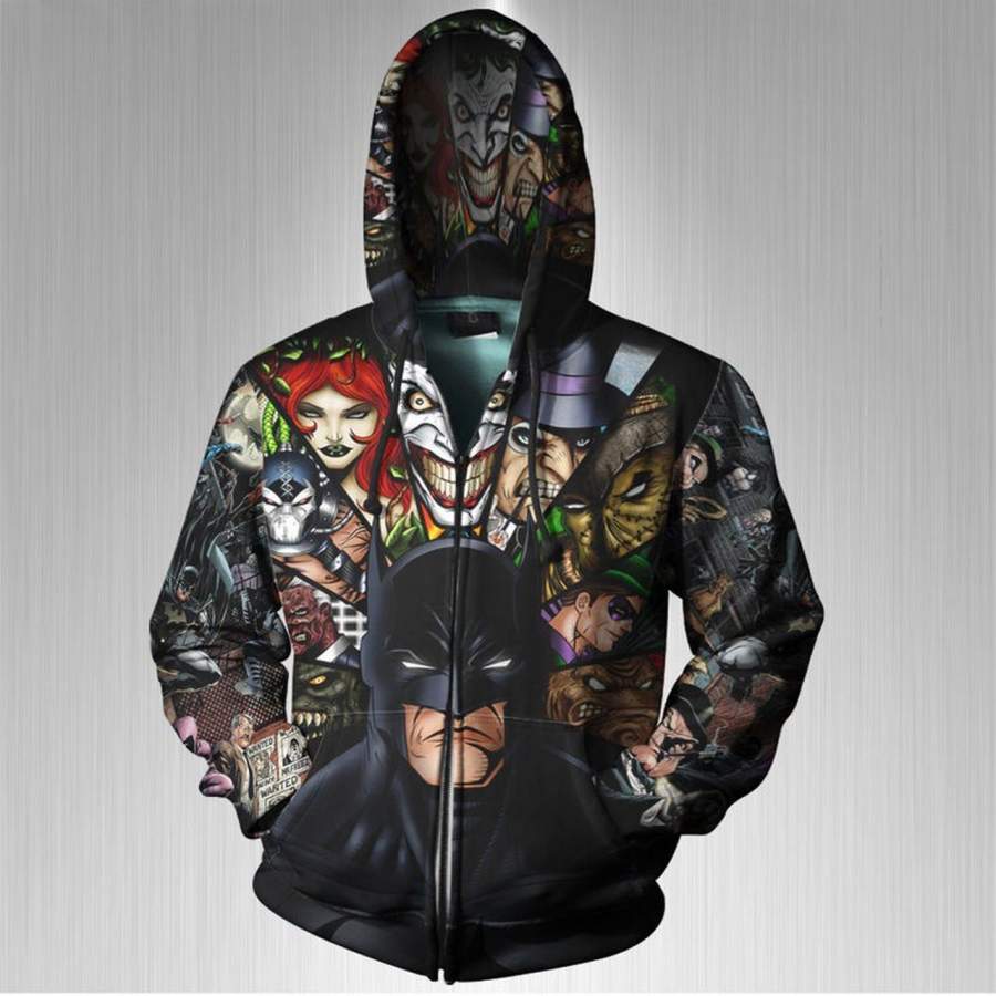 Villains Dc Comics Batman Hoodie All Over Printed