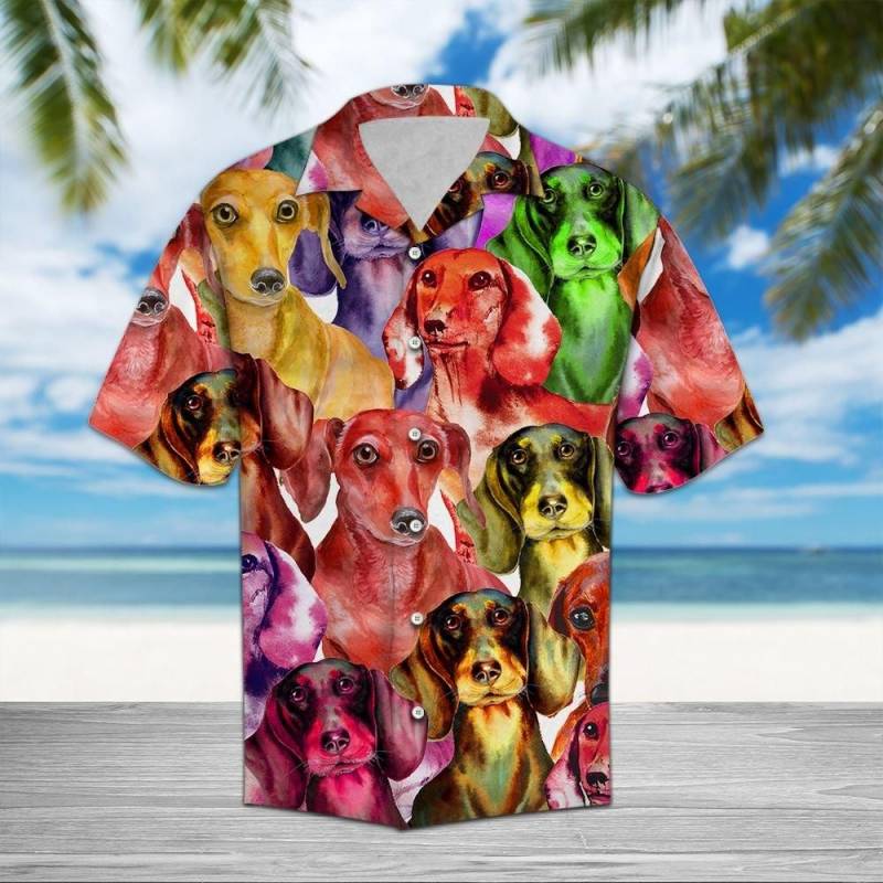 Artsyhomes Dachshund Color Hawaiian Ha32456