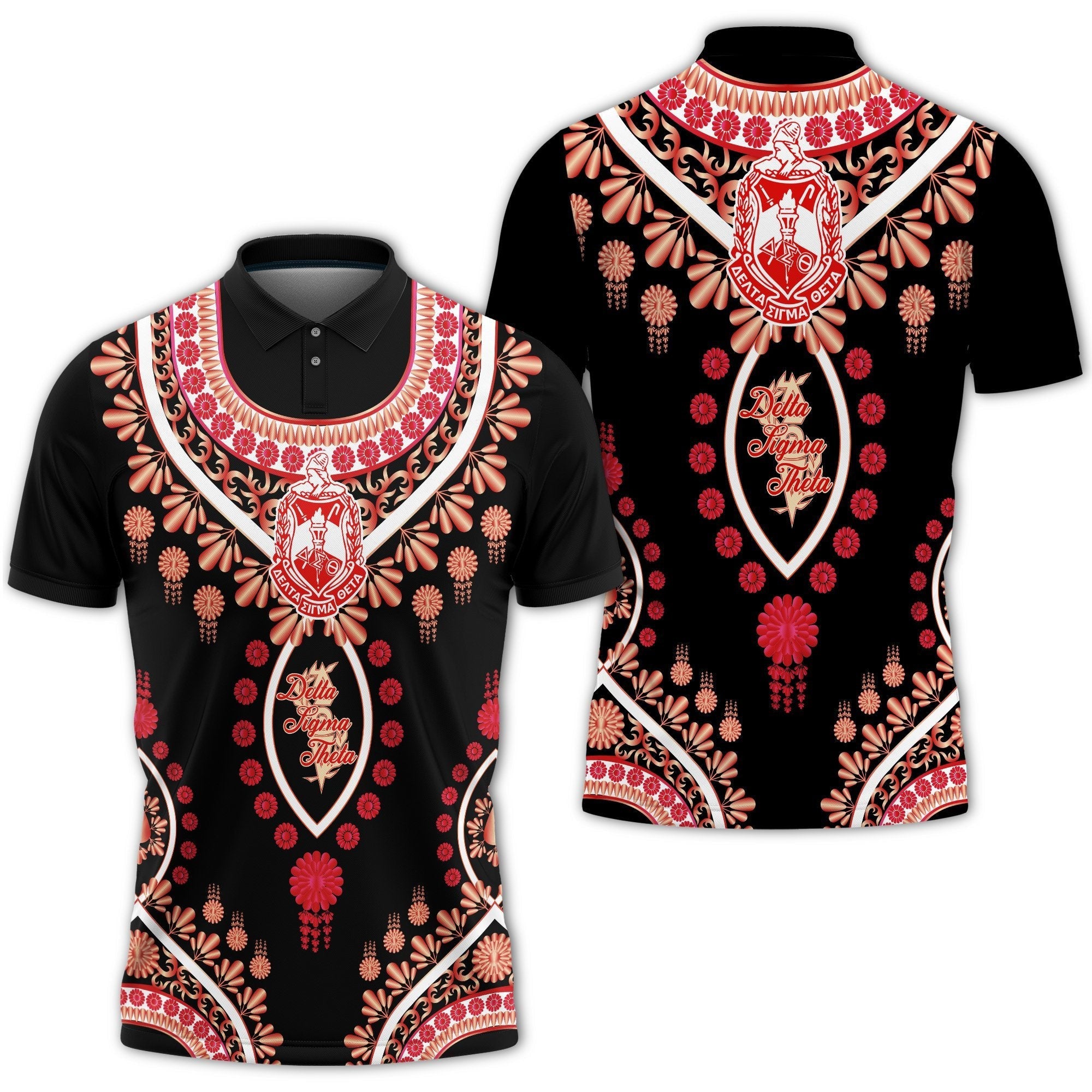 Sorority Polo – Delta Sigma Theta Soro Dashiki Polo Shirt