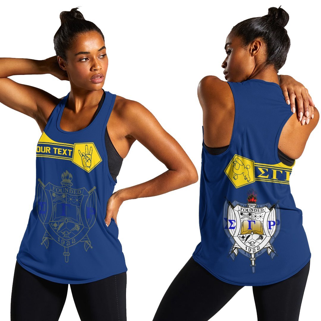 Wonderprint Tank Top Personalized Sigma Gamma Rho Racerback Tank Simple Style